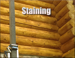  Stuart, Virginia Log Home Staining